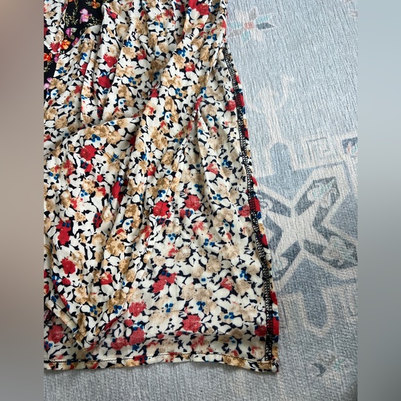 Nordstrom High Rise Mixed Floral Print Midi Skirt - Picture 4 of 4